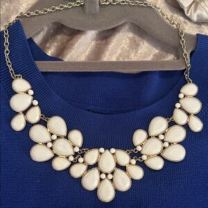 Elegant White Teardrop Necklace